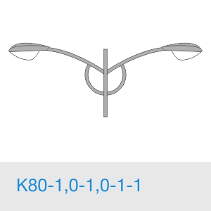 К80-1,0-1,0-1-1 консольный двухрожковый кронштейн